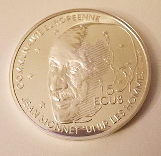 Moneda Francia 100 Francos/15 ecus, 1992 Proof