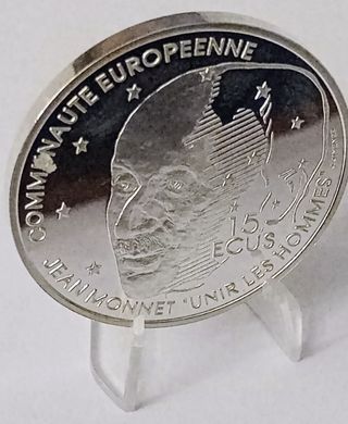 Moneda Francia 100 Francos/15 ecus, 1992 Proof