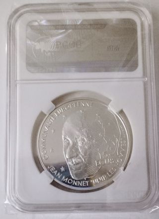 Moneda Francia 100 Francos/15 ecus, 1992 Proof