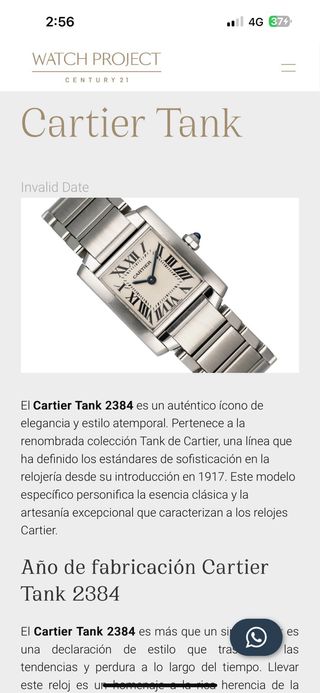 Reloj Cartier Tank Acero