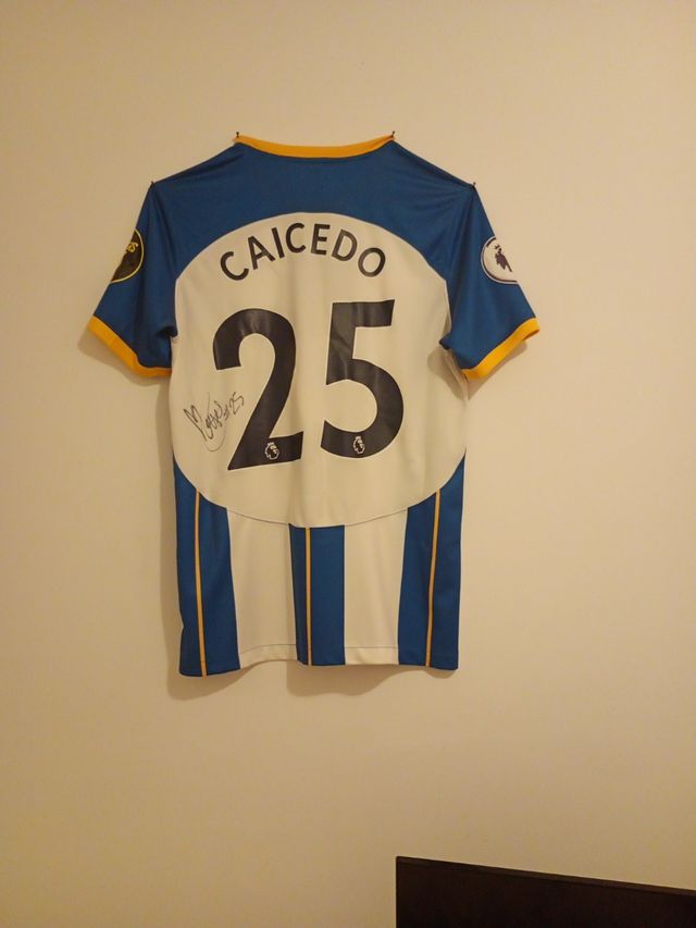 Camiseta Caicedo Brighton firmada