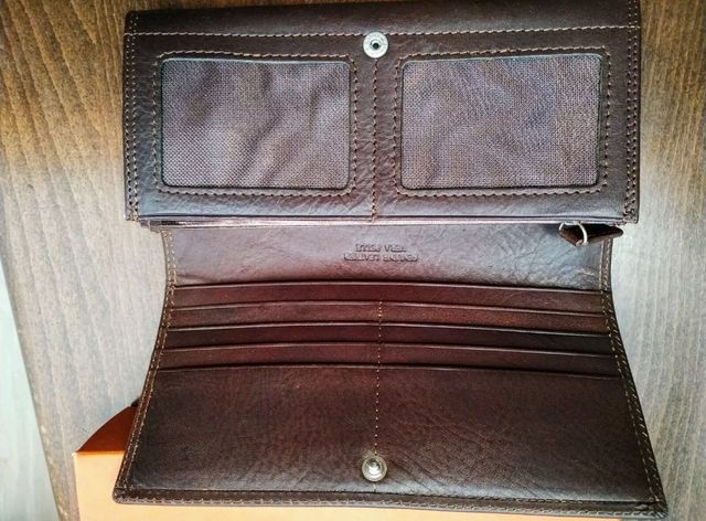 Portafoglio Donna Vera Pelle Marrone