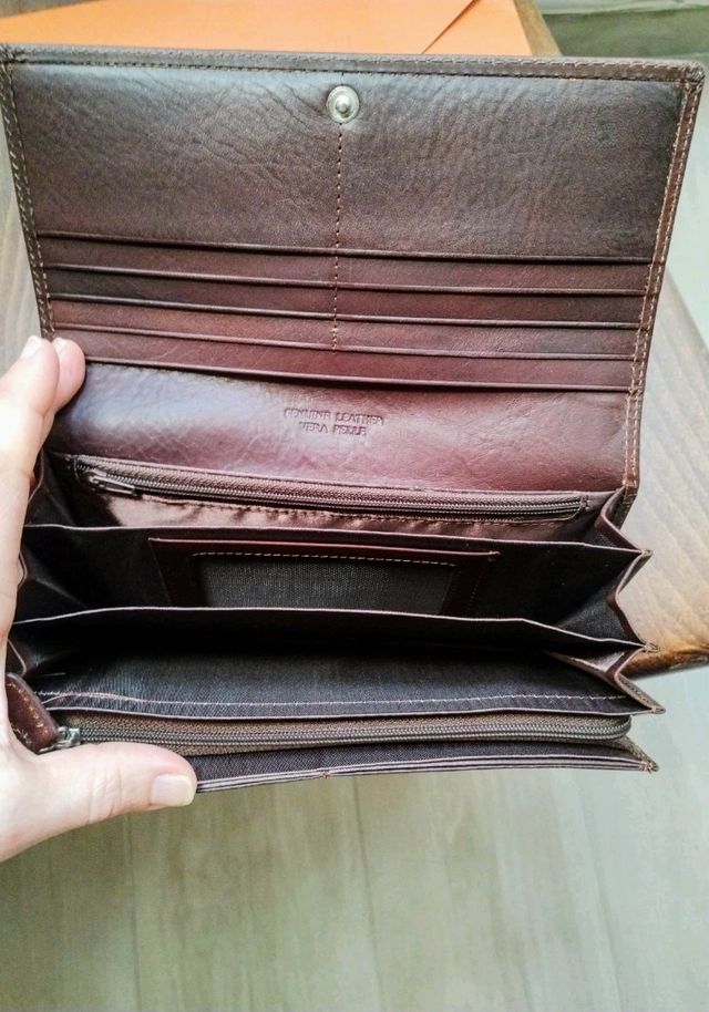 Portafoglio Donna Vera Pelle Marrone