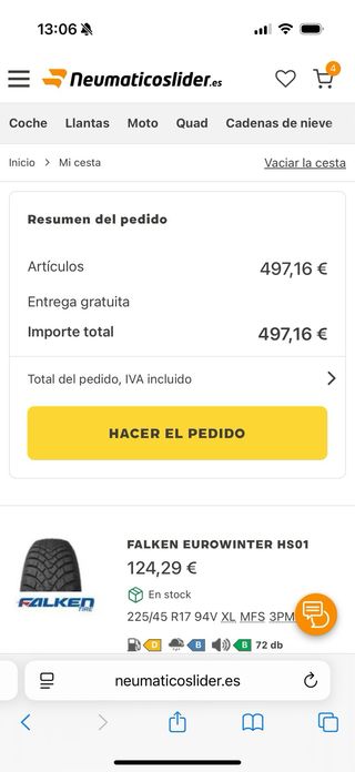 4 Ruedas Audi Invierno