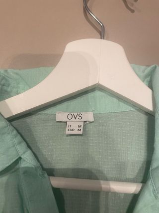 Camicia lino verde senza maniche