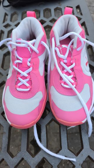 Tenis Puma niña rosa-blanco
