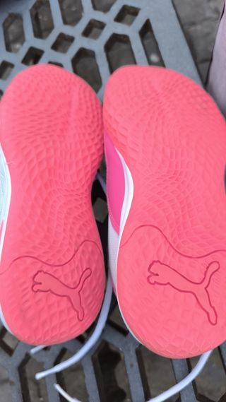 Tenis Puma niña rosa-blanco