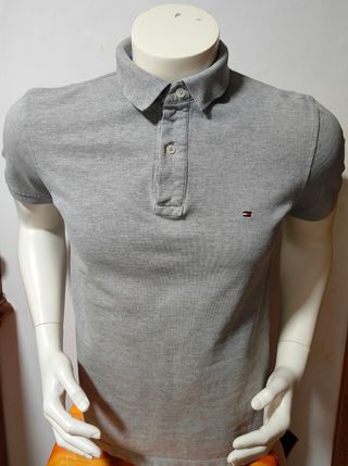 Polo Tommy Hilfiger gris talla S