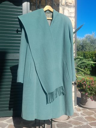 Cappotto vintage di lana verde