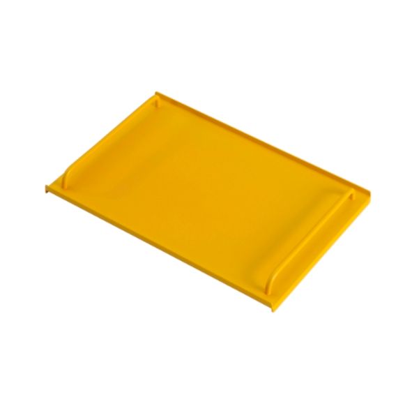 Bandeja metálica amarilla
