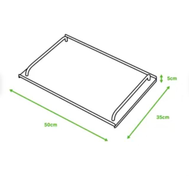 Bandeja metálica amarilla