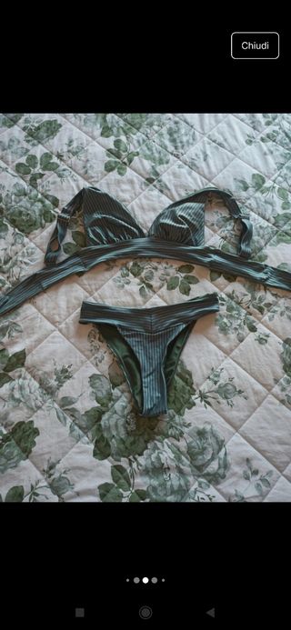 Bikini H&M verde a righe
