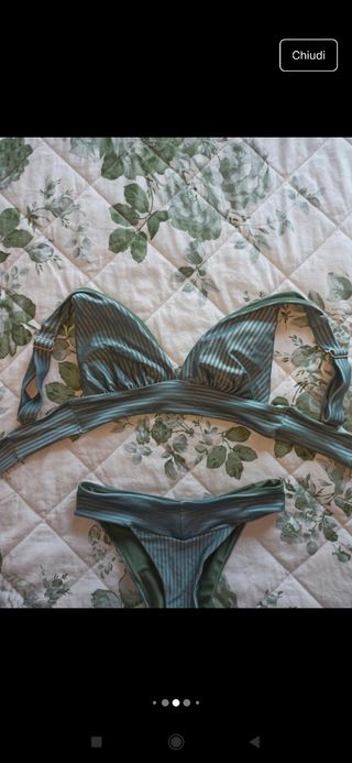 Bikini H&M verde a righe