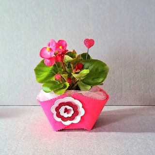 Cestini feltro handmade x piante