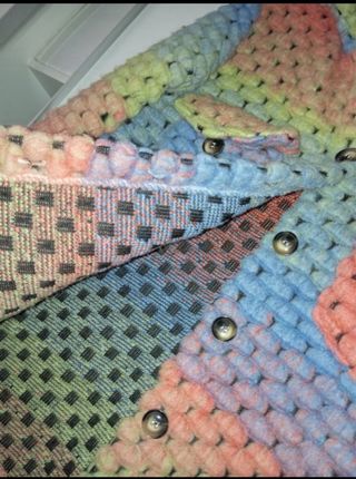 Chaqueta multicolor lana-poliéster