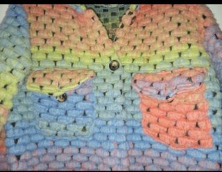 Chaqueta multicolor lana-poliéster