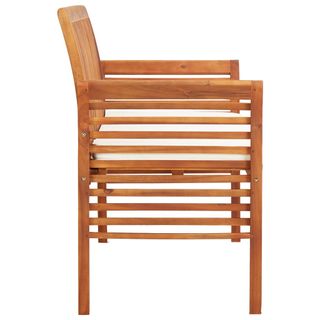 vidaXL Banco de jardín 3 plazas con cojín madera