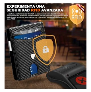 Cartera Slim Negra - Piel