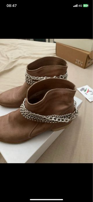 Stivali Hodea Marroni con Catena