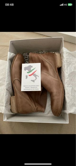 Stivali Hodea Marroni con Catena
