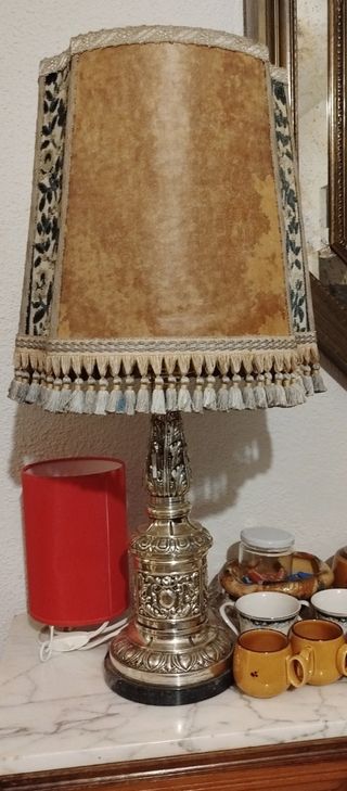 ⚜️LÁMPARA VINTAGE DE SOBREMESA CHAPADA EN PLATA⚜️