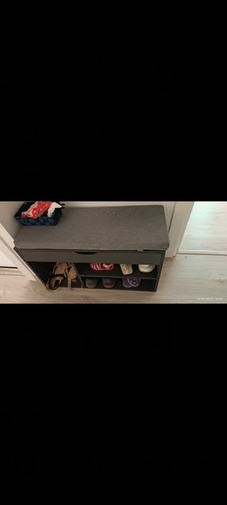 Banco zapatero gris oscuro