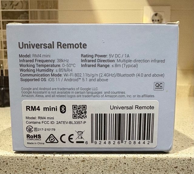 Mando a Distancia Universal Broadlink RM4 Mini