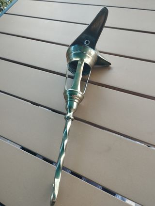 Lampara aceite metal dorada