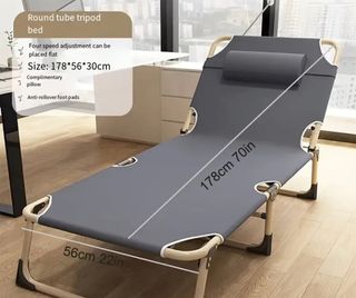 Hamaca Plegable Gris - Ajustable 150kg