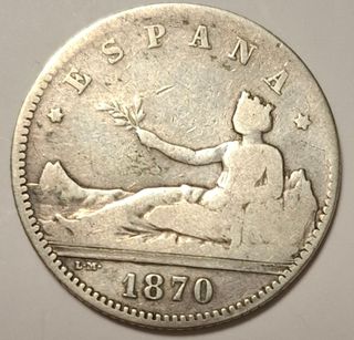 Moneda 1 Peseta España 1870