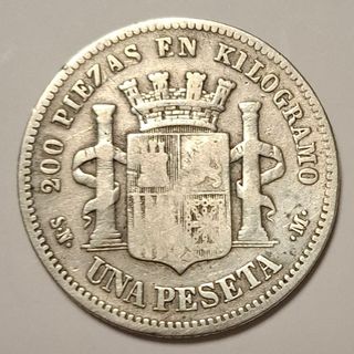 Moneda 1 Peseta España 1870