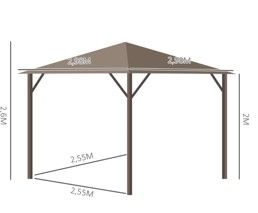 Pérgola aluminio Outsunny 3x3m