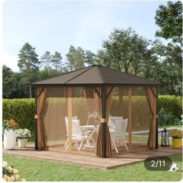 Pérgola aluminio Outsunny 3x3m