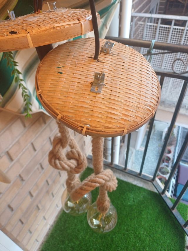 Lámpara colgante de cuerda 2uds