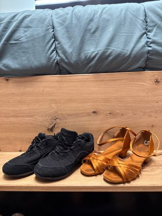 Zapatillas baile niña 32 - negras y doradas