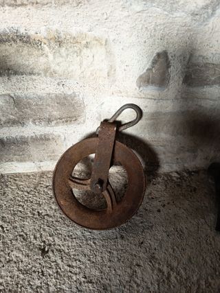 Polea antigua de hierro!