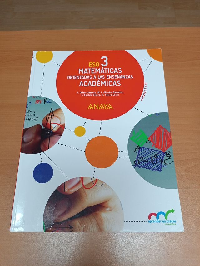 Libro de Matemáticas de tercero de la ESO.