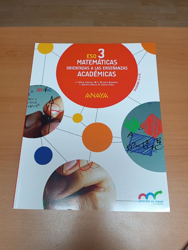 Libro de Matemáticas de tercero de la ESO.