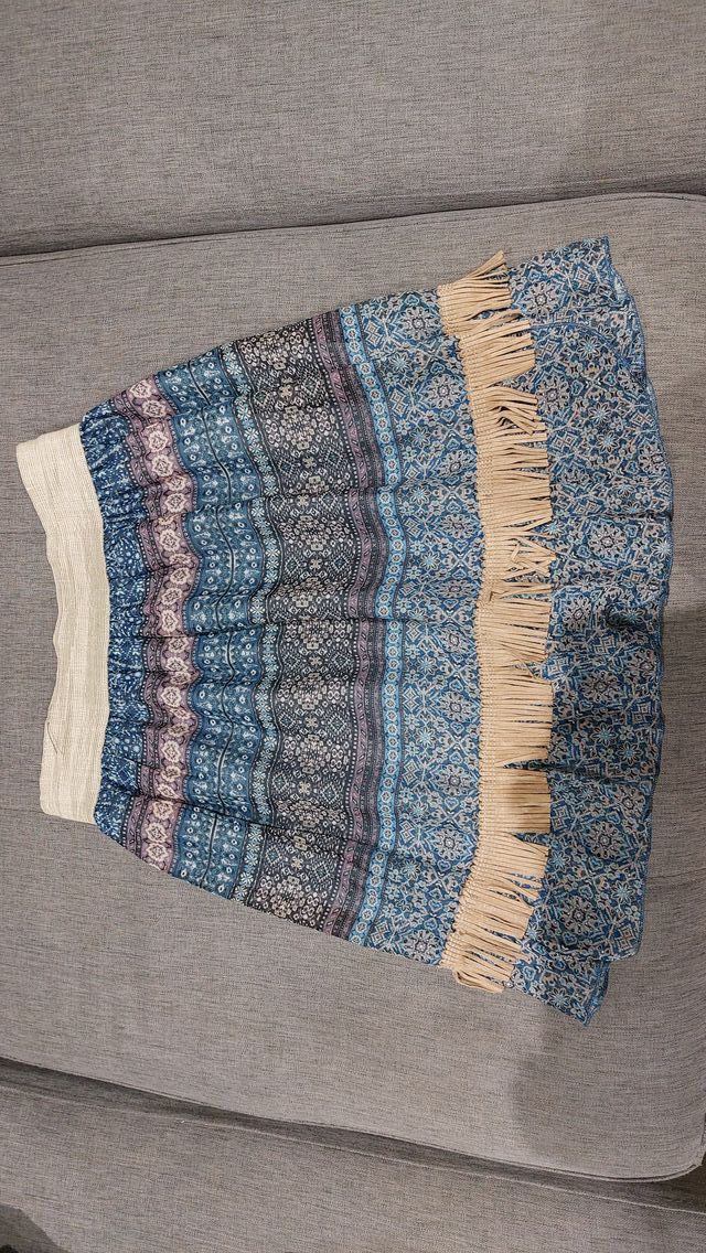 Falda boho - Azul y multicolor