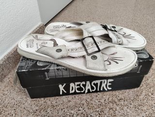 Sandalias K Desastre blancas hombre
