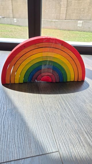 Arcoiris Waldorf de madera Montessori