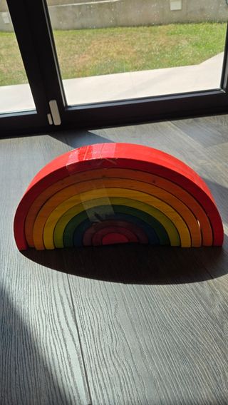 Arcoiris Waldorf de madera Montessori