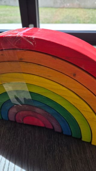 Arcoiris Waldorf de madera Montessori