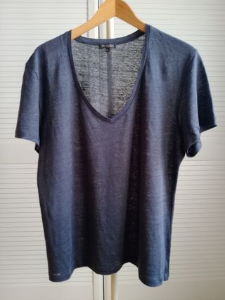 Blusa Massimo Dutti azul - L
