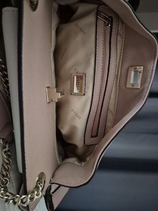 Bolso Guess blanco y rosa