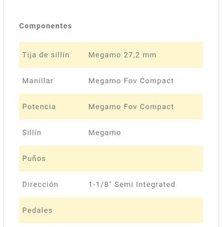 Megamo Natural 30 - Talla S