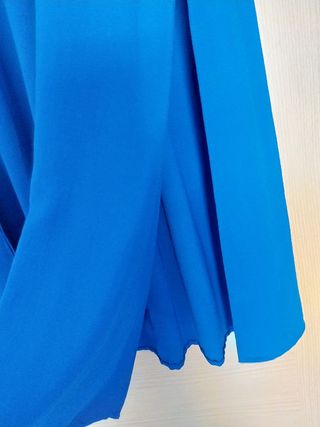Falda larga azul Zara