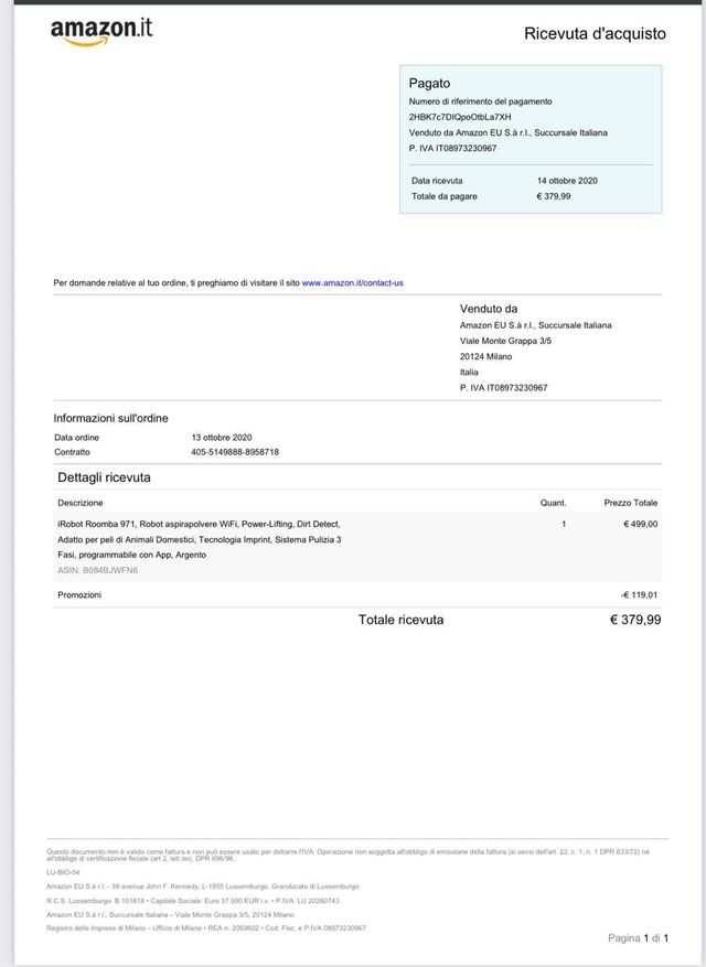 Roomba 971 iRobot - Aspirapolvere