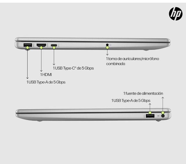 Portátil HP i5 Plata