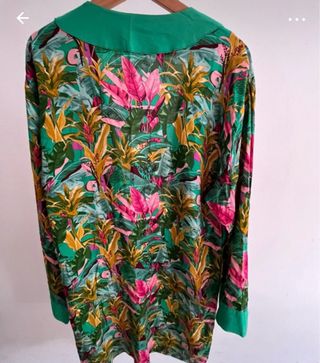 Kimono Basement verde estampado